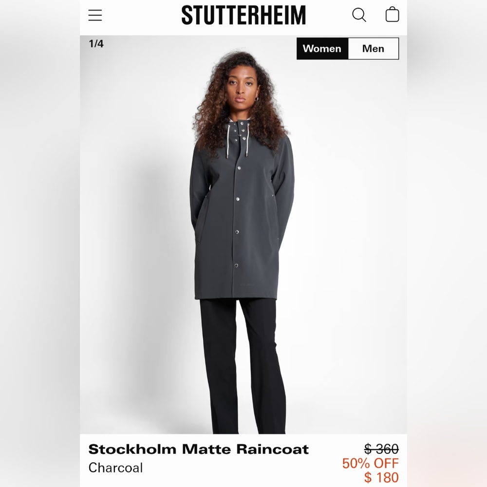 Women's Navy Blue Stutterheim Rain Coat